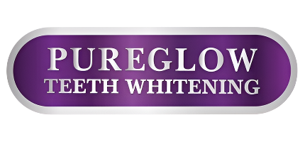 PureGlow Teeth Whitening logo – premium at-home peroxide-free whitening strips, no-sensitivity formula, advanced enamel-safe technology, trusted UK brand for up to 6 shades whiter teeth in 14 days, effective professional results